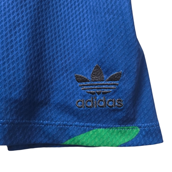 Adidas Originals Floral Engraving Blue Green Pink A-Line Skirt‎ Medium - Picture 7 of 15